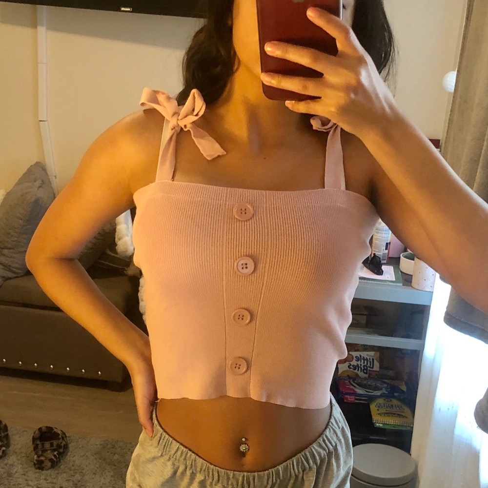 light pink top